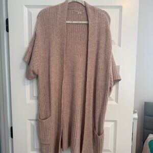 Barefoot Dreams CozyChic Lite Ribbed Kimono Cardigan Sweater - Size Large